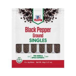 McCormick Black Pepper Ground Singles 12x3g