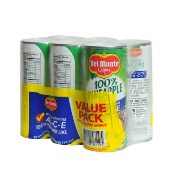 Delmonte Pineapple Juice A-C-E 6x220ml
