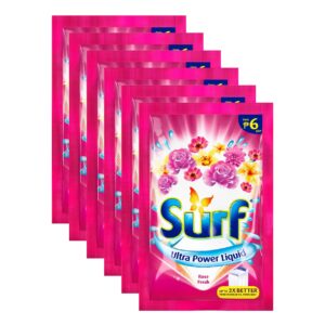 Surf Ultra Power Liquid Detergent Rose Fresh 6x64ml