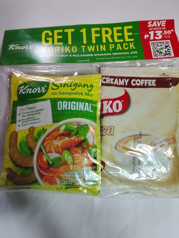 Knor Sinigang Sampalok Mix 22g plus kopiko Blanca twin